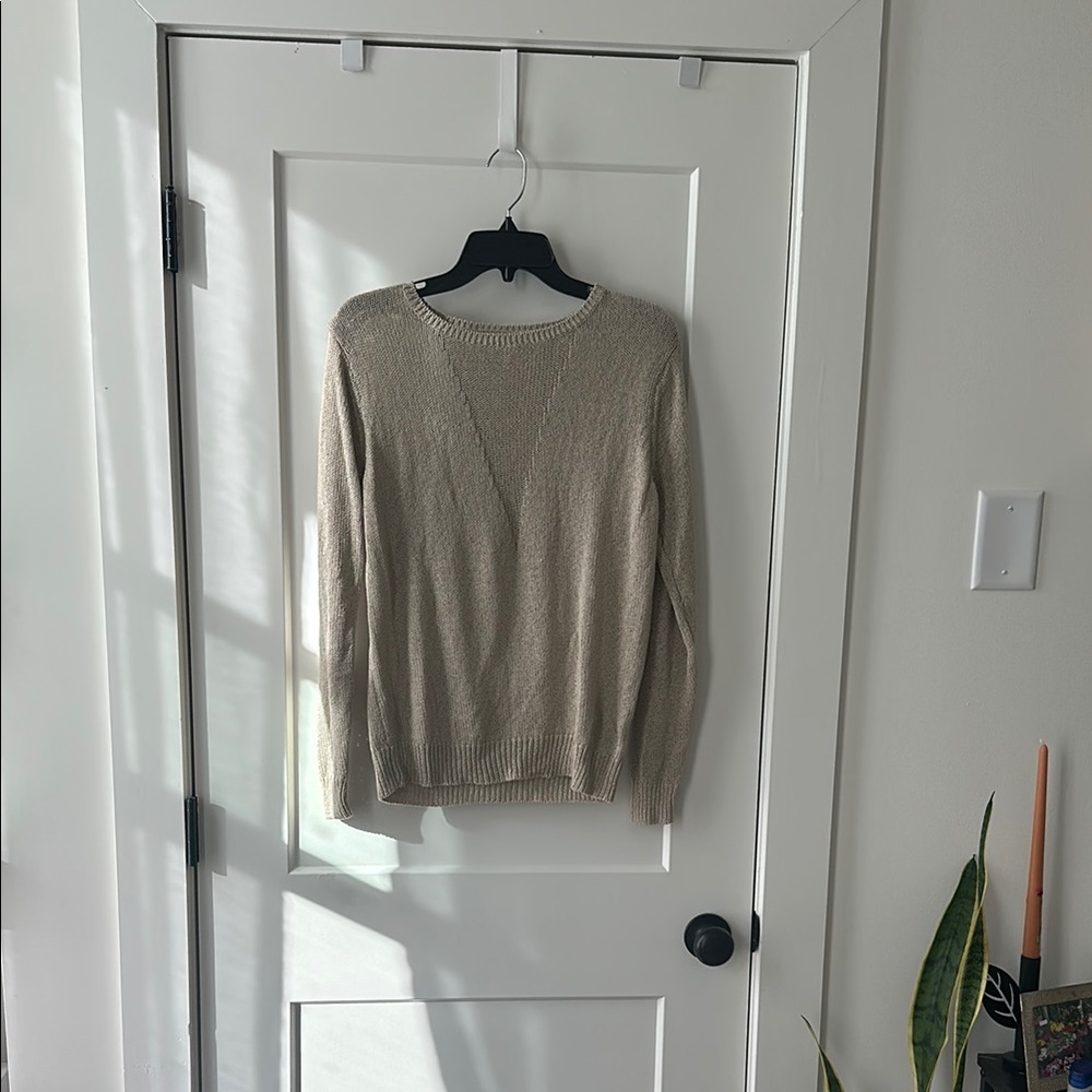 Forever 21 Beige Crew Neck Sweater